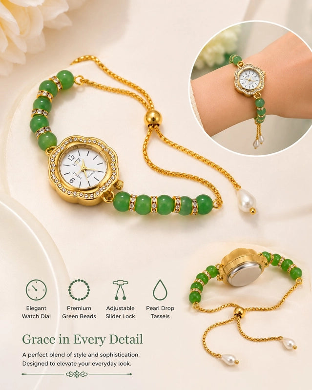 Boho Statement Jewellery Watch - Women Vintage Gold Plated Tassel Bracelet | Ethnic Party Style | Stylish Accessory
