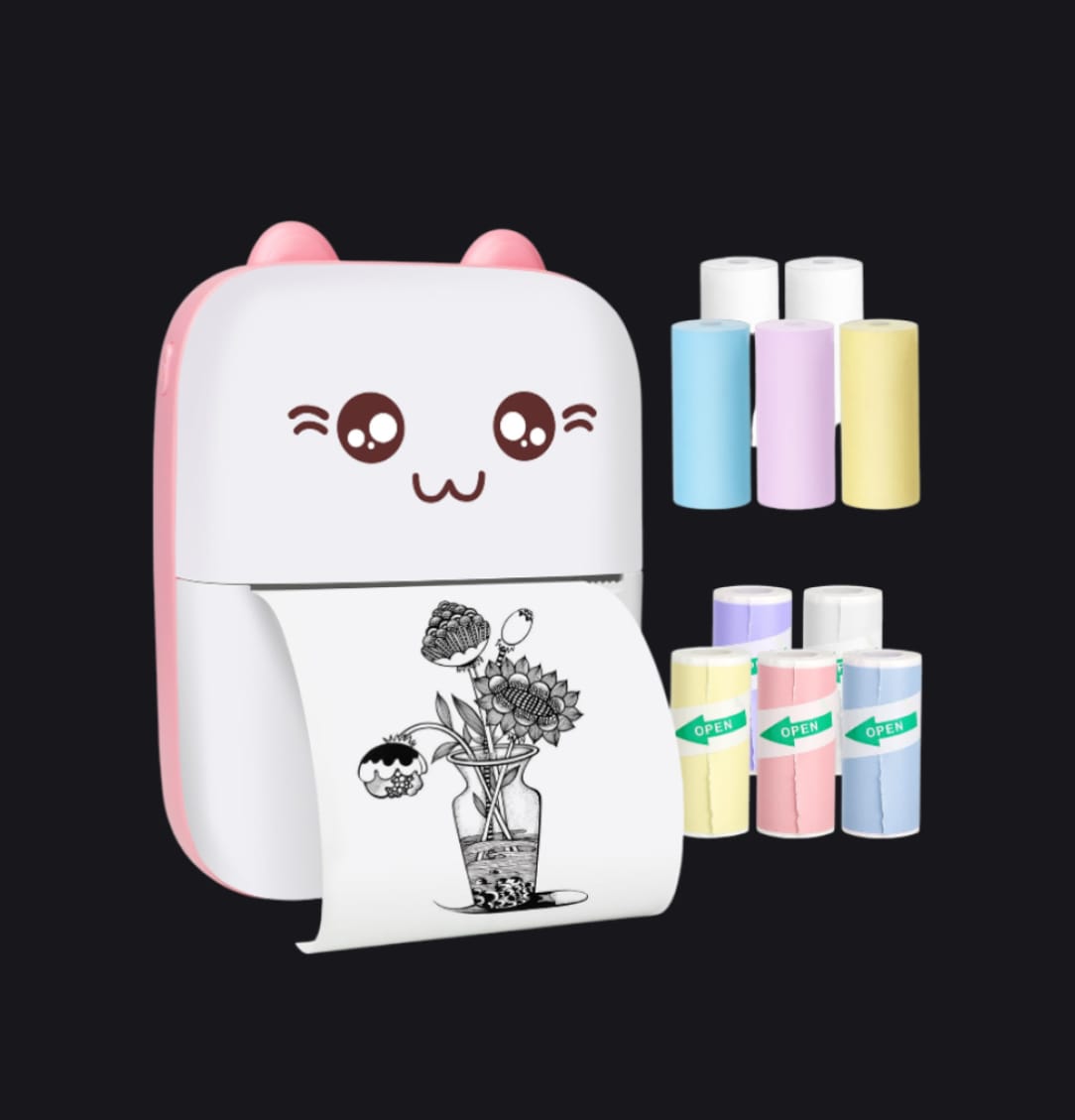 Mini Bluetooth Thermal Printer | Type C Chargable Printer