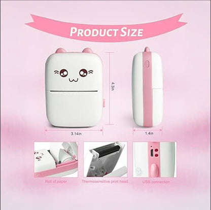 Mini Bluetooth Thermal Printer | Type C Chargable Printer