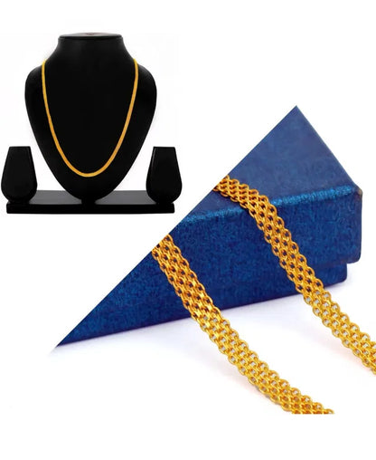 Artificial gold chain 24 inches for men and women