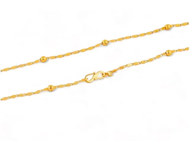 Women Artificial ballchain necklace long length in metal F9 quality